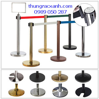 cột phân làn lối đi, cột chắn inox xếp hàng