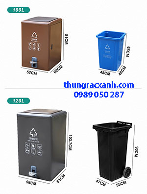 Thùng rác đạp chân ngoài trời hàng đẹp - giá rẻ