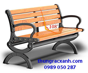 Ghế công viên có tựa nan nhựa composite hàng đẹp, giá rẻ