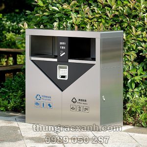 Thùng rác inox 2 ngăn
