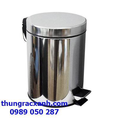 Thùng rác inox đạp chân 5 lít hàng đẹp, giá rẻ nhất tt. - Ảnh 2