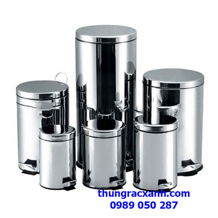 Thùng rác đạp chân inox nhiều kích thước