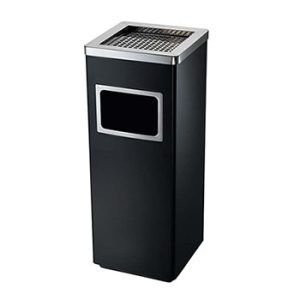 Alternative view of Thùng rác inox vuông có gạt tàn đang giảm giá sốc !