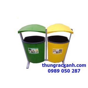 Alternative view of Thùng rác treo đôi 80 lít chất liệu composite