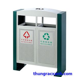 Thùng rác ngoài trời 2 ngăn A88H giá rẻ hàng chất