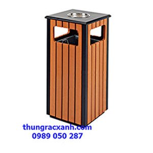 Thùng rác ngoài trời có gạt tàn A78-D