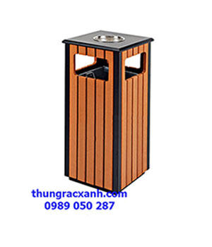 Thùng rác ngoài trời có gạt tàn A78-D