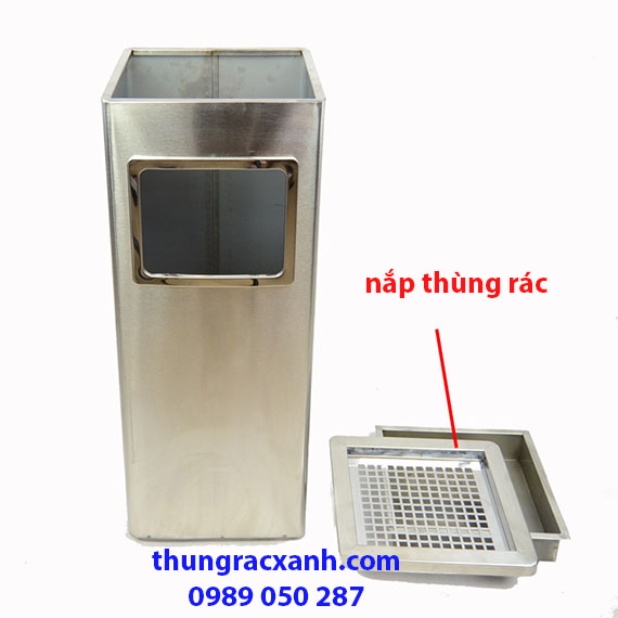 Thùng rác inox có gạt tàn Sp chất lượng, Giá cực rẻ!! - Ảnh 7