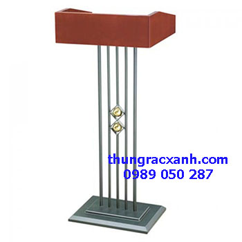 Bục phát biều bằng gỗ kết hợp thép phun sơn giá rẻ J5