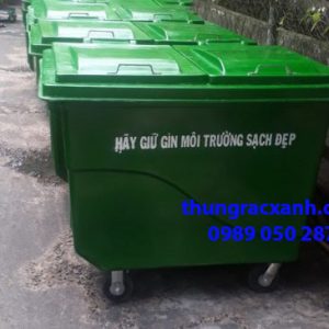 Thùng rác nhựa composite 660 lít giao tại Hưng Yên