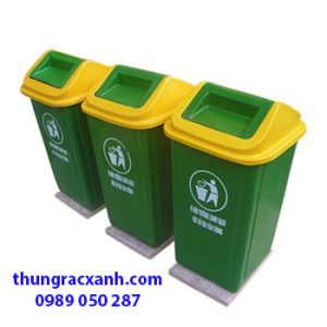 Thùng rác đế đá nhựa composite hàng chất, giá rẻ