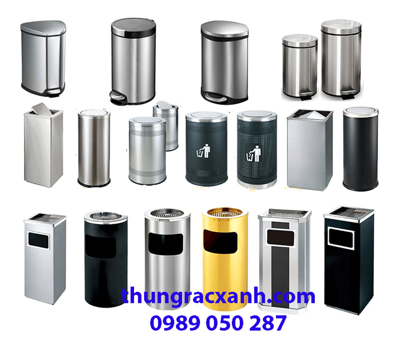 Các loại thùng rác inox nắp lật được sử dụng phổ biến nhất