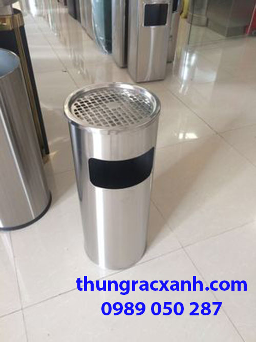 Thùng rác inox có gạt tàn Sp chất lượng, Giá cực rẻ!! - Ảnh 6