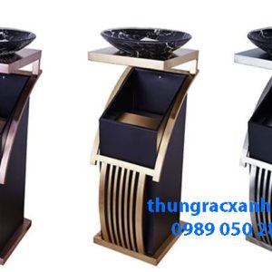 Thùng rác để sảnh, thùng rác inox hình chữ Z