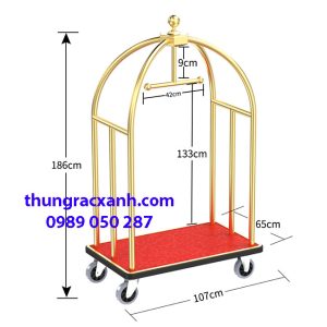 Kích thước xe đẩy hành lý chuồng chim