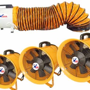 Quạt được lắp đặt với ống thông gió mềm