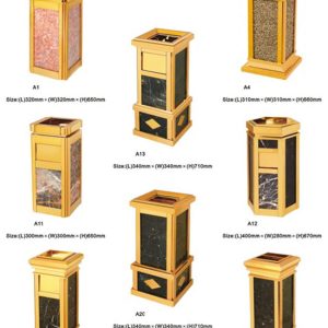 Thùng rác để sảnh đá hoa cương