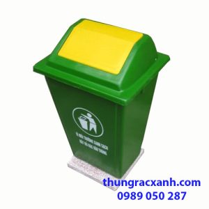 Thùng rác nhựa composite đế đá 60 lít