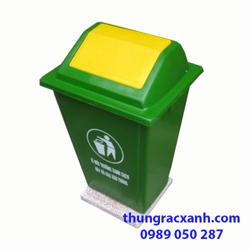 Thùng rác nhựa composite đế đá 60 lít