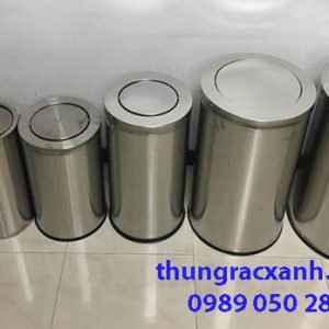 Thùng rác inox tròn nhiều kích thước
