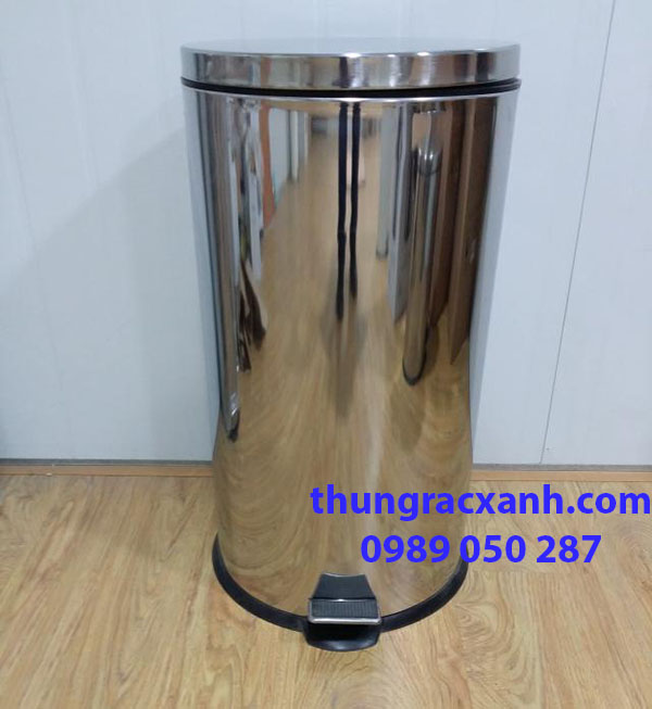 Thùng rác inox đạp chân 30 lít