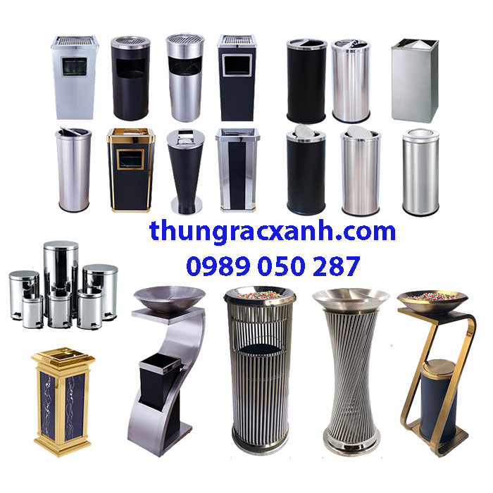 Thùng rác inox tại thungracxanh đa dạng về mẫu mã và kích thước