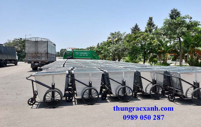 Xe đẩy rác 3 bánh bằng tôn giá tốt nhất trên thị trường - Ảnh 5
