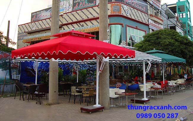 Dù che nắng lệch tâm vuông 3m 2 tầng cao cấp - Ảnh 2