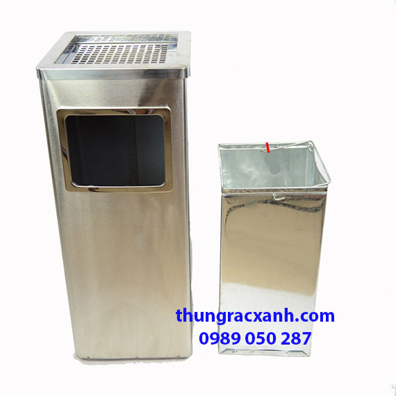 Thùng rác inox có gạt tàn Sp chất lượng, Giá cực rẻ!! - Ảnh 5