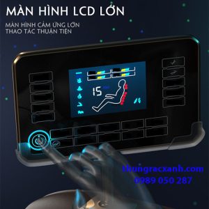 Ghế mát xa được trang bị màn hình LCD lớn