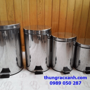 Thùng rác đạp chân inox có nhiều dung tích khác nhau