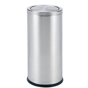 thùng rác inox tròn nắp bập bênh A35O