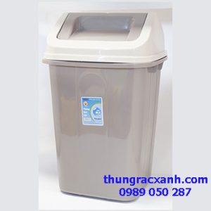 thùng rác nhựa nắp bập bênh