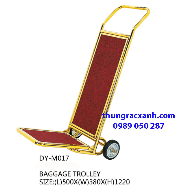 Xe đẩy hành lý inox vàng giá rẻ nhất tại HN, TP.HCM - Ảnh 3