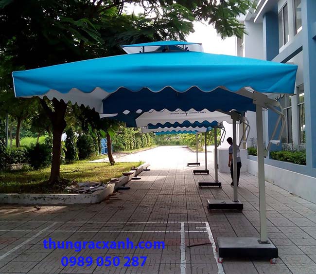Dù che nắng lệch tâm vuông 3m 2 tầng cao cấp - Ảnh 5