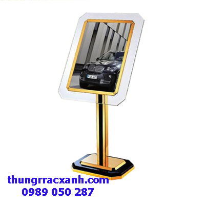 Bảng menu inox vàng mặt kính cường lực giá rẻ